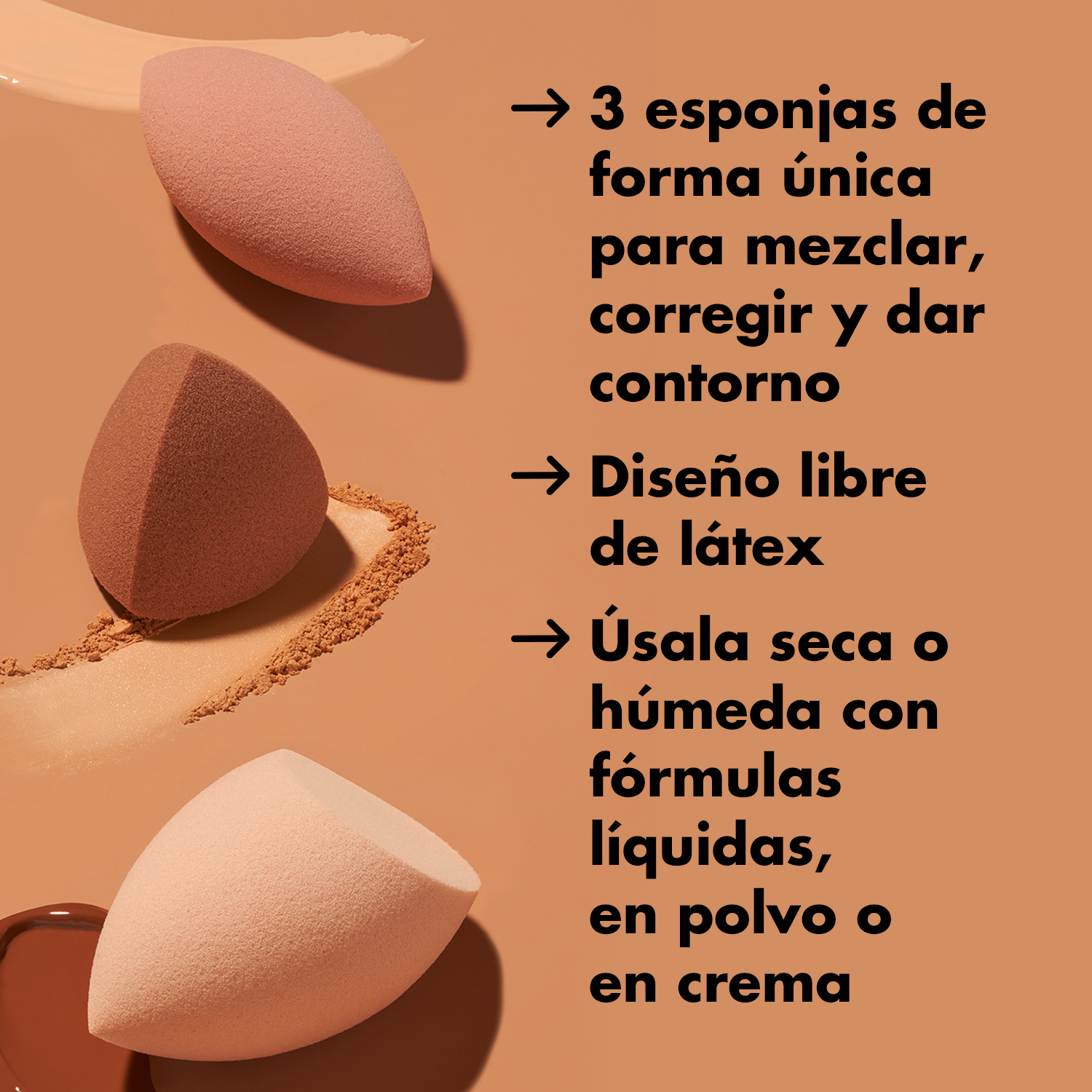 E.L.F. TOTAL SPONGE SET (JUEGO DE ESPONJAS)